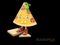 3d Illustration of Slice of animate fresh Pepperoni Pizza, isolated on black background