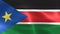 3D-Illustration of a South Sudan flag - realistic waving fabric flag