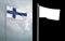 3d illustration of the state flag of the Republic of Finland with alpha channel