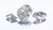 3D illustration three marquise diamond stone