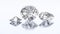 3D illustration three oval diamond stone