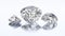 3D illustration three pear diamond stone