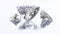 3D illustration three trillion curved diamond stone