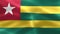 3D-Illustration of a Togo flag - realistic waving fabric flag