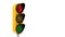 3d illustration of traffic light with dollar symbol.