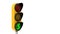 3d illustration of traffic light with dollar symbol.