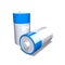 3D Illustration - Two batteries on white Background