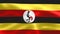 3D-Illustration of a Uganda flag - realistic waving fabric flag