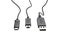 3D Illustration USB Cable Plugs