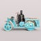 3D-illustration of a victorian steampunk steamroller. isolated rendering object