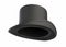 3D illustration of vintage black cylinder magic hat isolated on white