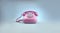 3d illustration of a vintage pink telephone