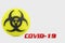 3D ILLUSTRATION VIRUS, BIOHAZARD covid 19 SYMBOL,CORONAVIRUS, Flu coronavirus floating, micro view, pandemic virus infection, asia