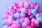 3D illustration volumetric pink and blue ball