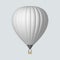 3d illustration of a white balloon on a gray background. Mocap for branding. Isolated