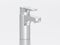 3D illustration white gold or silver faucet