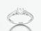 3D illustration white gold or silver solitaire wedding diamond r