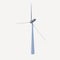 3d illustration of a windmill white isometric, renewable energy, electricity, eco-friendly energy source