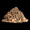 3d illustration of woodpile isolated on black background