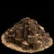 3d illustration of woodpile isolated on black background