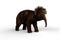 3D illustration of a Woolly Mammoth baby, the extinct relative of the modern Elephant isolated on a white background