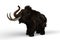 3D illustration of a Woolly Mammoth trumpeting, the extinct relative of the modern Elephant isolated on a white background