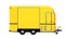 3D illustration of yellow food truck
