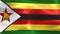 3D-Illustration of a Zimbabwe flag - realistic waving fabric flag
