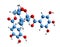 3D image of 1,6-Digalloyl glucose skeletal formula