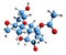 3D image of 15 acetyldeoxynivalenol skeletal formula