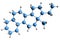 3D image of 19-Norpregnane skeletal formula