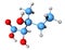 3D image of 2,3-Dihydroxy-3-methylpentanoic acid skeletal formula