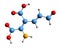 3D image of 2-Amino-3-carboxymuconic semialdehyde skeletal formula