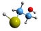 3D image of 2-mercaptoethanol skeletal formula