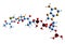 3D image of 2-Methylacetoacetyl-CoA skeletal formula