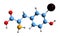 3D image of 3-Iodotyrosine skeletal formula