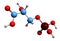 3D image of 3-phosphoglycerate skeletal formula