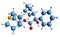 3D image of 3-Quinuclidinyl phenylcyclopentylglycolate skeletal formula