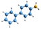 3D image of 4-Aminobiphenyl skeletal formula