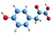 3D image of 4-Hydroxyphenylpyruvic acid skeletal formula