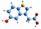 3D image of 5-Hydroxyindoleacetic acid skeletal formula