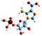 3D image of 5-Phosphoribosyl-4-carboxy-5-aminoimidazole skeletal formula