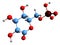 3D image of 6-phosphogluconolactone skeletal formula
