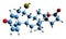 3D image of 7a-Thiospironolactone skeletal formula