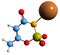 3D image of Acesulfame potassium skeletal formula