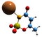 3D image of Acesulfame potassium skeletal formula