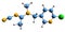 3D image of Acetamiprid skeletal formula