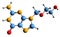 3D image of Aciclovir skeletal formula