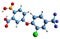 3D image of Acifluorfen skeletal formula