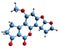 3D image of aflatoxin B1 skeletal formula
